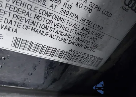 2018 Audi Q7 2.0T Premium из США, поврежденный, VIN WA1LHAF79JD006948